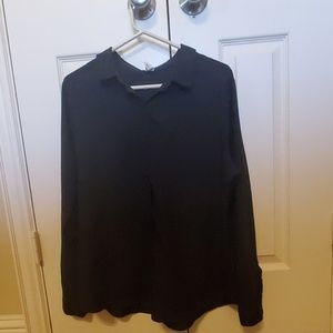 Black Old Navy button up long sleeve shirt